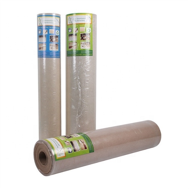 0.9mm Natural Color Painting Floor Protection Roll With Temperature Resistance